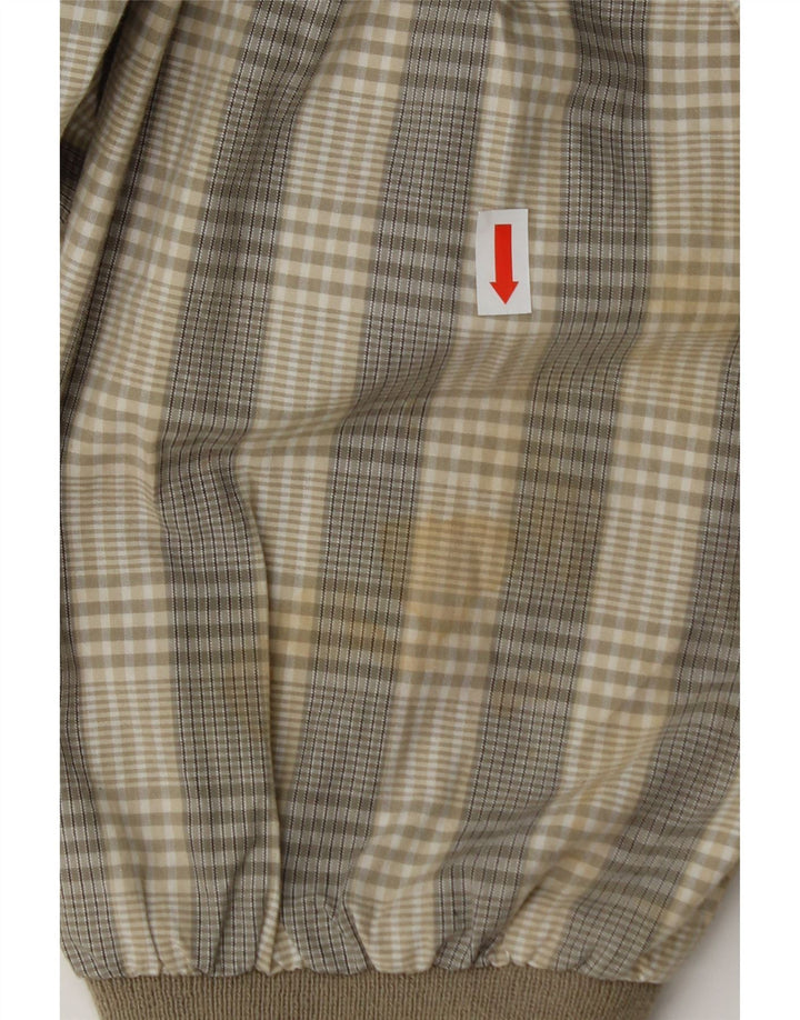 IZOD Mens Sweatshirt Jumper Large Beige Check Cotton Vintage Izod and Second-Hand Izod from Messina Hembry 