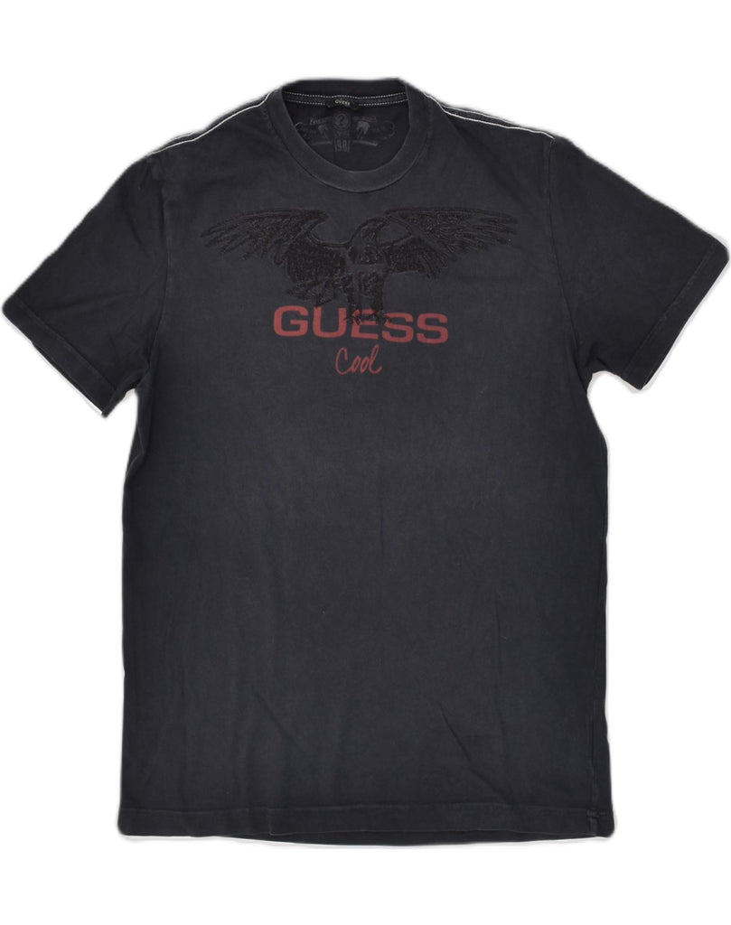 GUESS Mens Graphic T-Shirt Top Large Black Cotton | Vintage Guess | Thrift | Second-Hand Guess | Used Clothing | Messina Hembry 