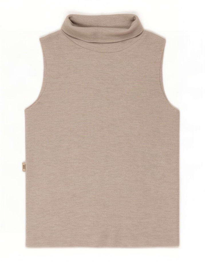 Zara Womens Crop Vest Top UK 10 Small Beige Polyester