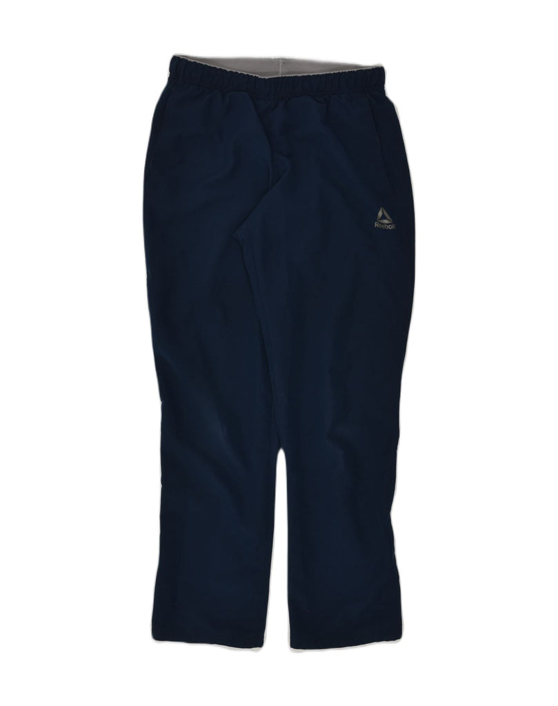 REEBOK Mens Tracksuit Trousers Small Navy Blue Polyester | Vintage Reebok | Thrift | Second-Hand Reebok | Used Clothing | Messina Hembry 