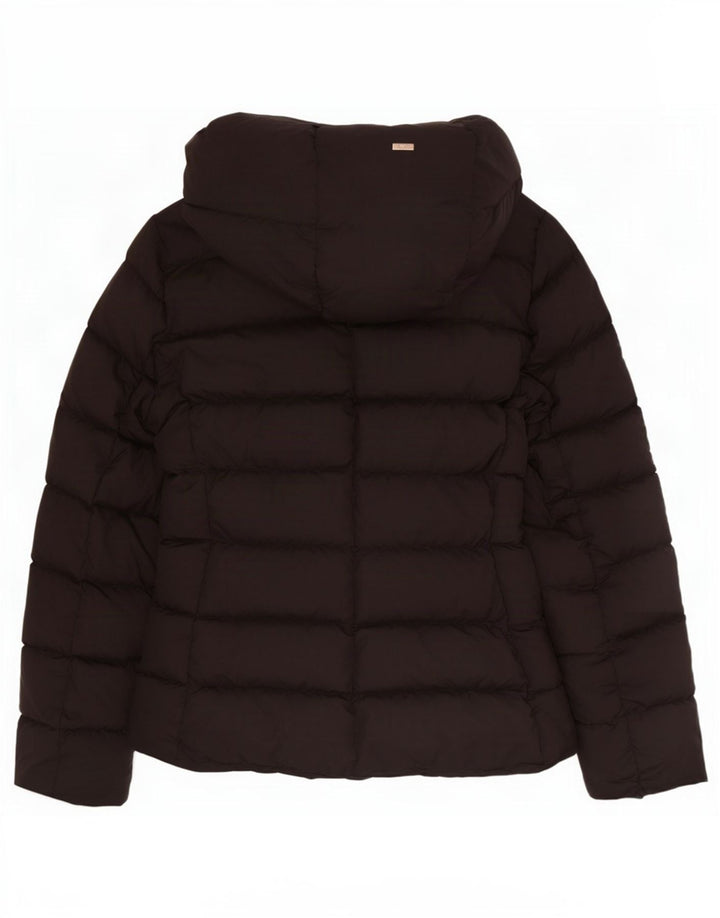 Herno Womens Hooded Padded Jacket IT 44 Medium Black Polyester