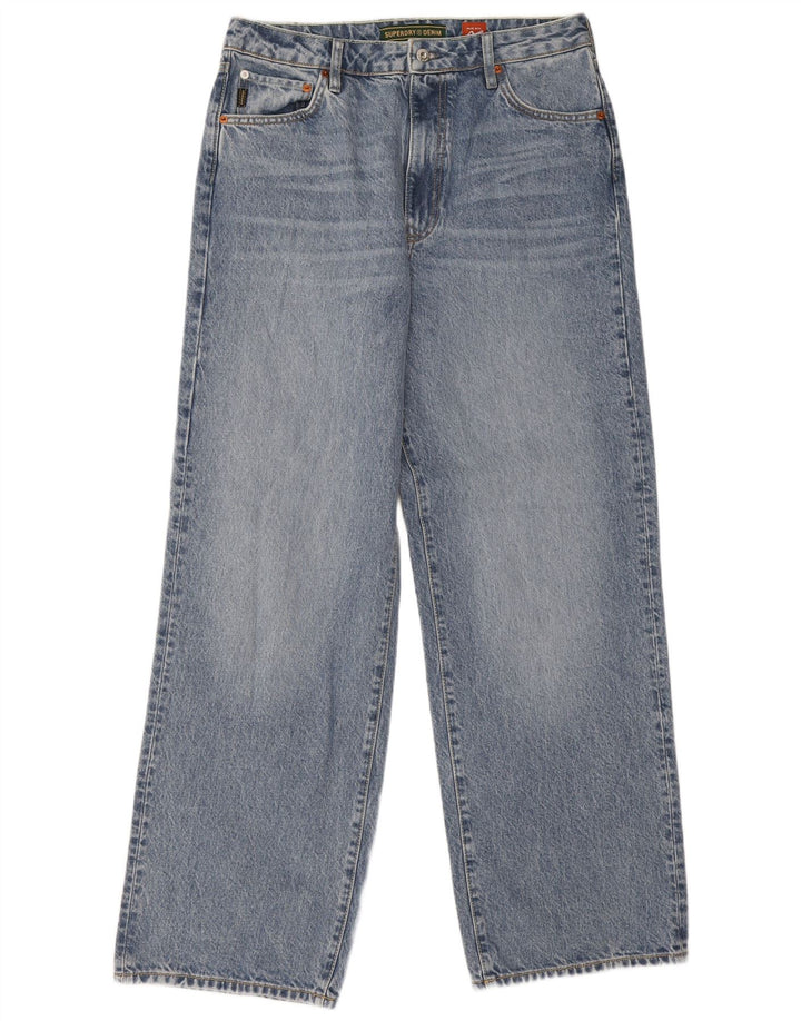 Superdry Mens Loose Jeans W32 L30 Blue Cotton