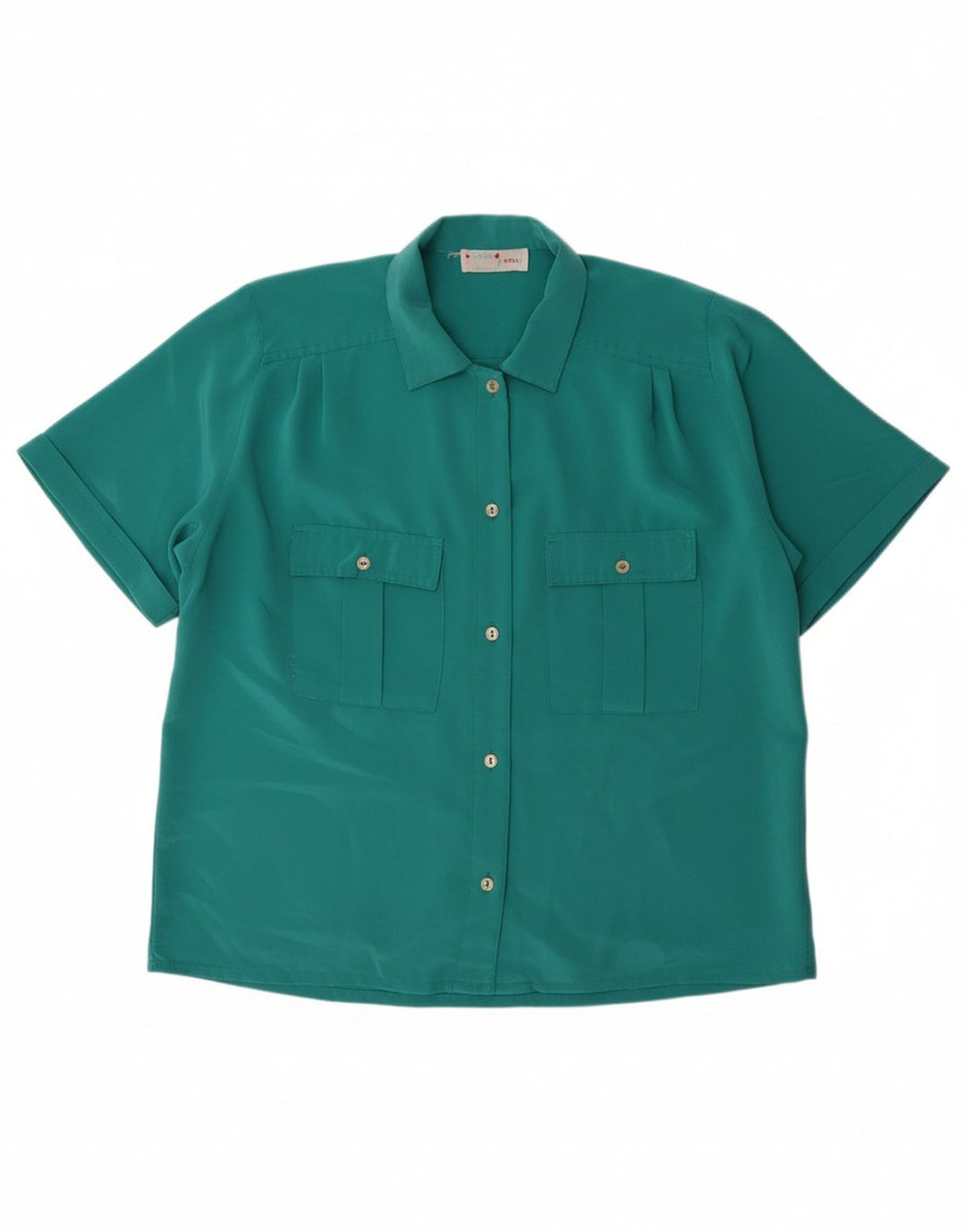 MICHAEL GALL  Womens Short Sleeve Shirt Blouse UK 16 Large Green