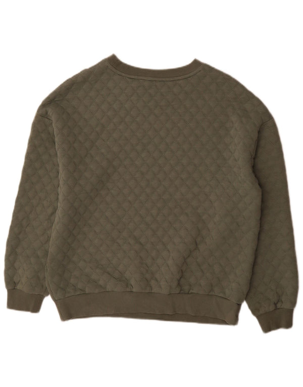 Marks & Spencer Womens Oversized Sweatshirt Jumper UK 12 Medium Khaki