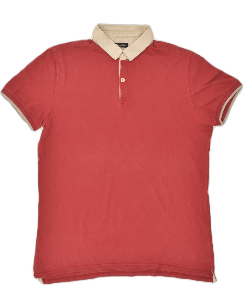 MASSIMO DUTTI Mens Casual Fit Polo Shirt Medium Red Cotton | Vintage Massimo Dutti | Thrift | Second-Hand Massimo Dutti | Used Clothing | Messina Hembry 