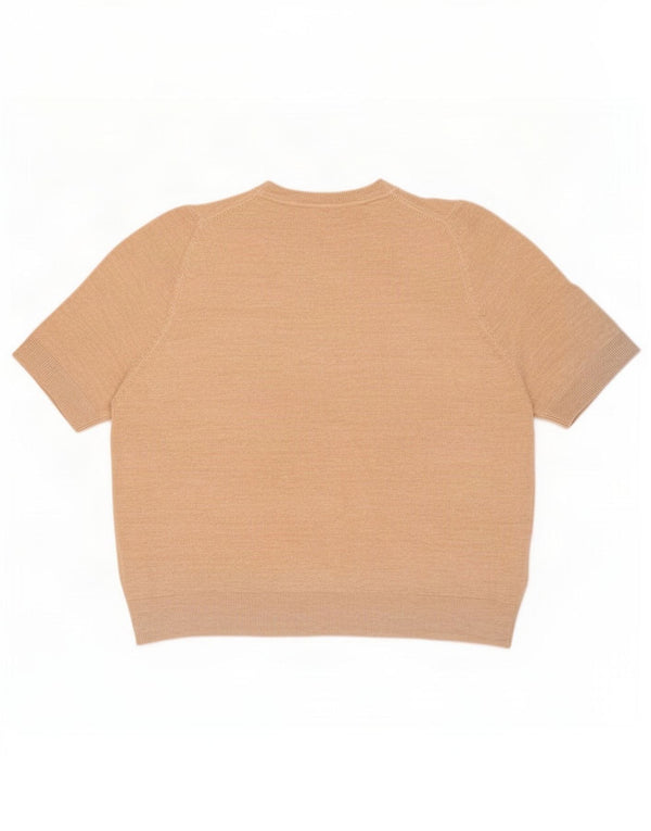 Marks & Spencer Womens Crew Neck Jumper Sweater UK 24 4XL Beige
