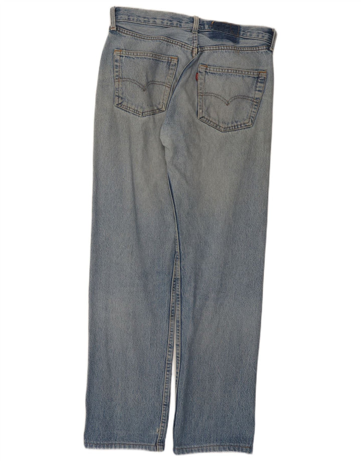 Levi's Womens 501 Straight Jeans W34 L31 Blue Cotton