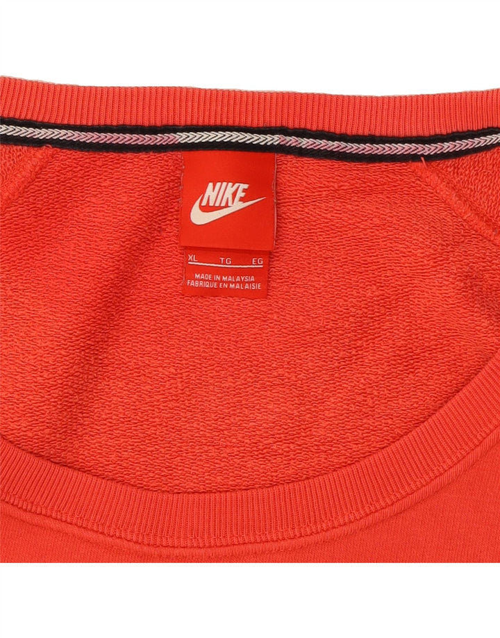 NIKE Womens Oversized Graphic Sweatshirt Jumper UK 18 XL Red Cotton Vintage Nike and Second-Hand Nike from Messina Hembry 