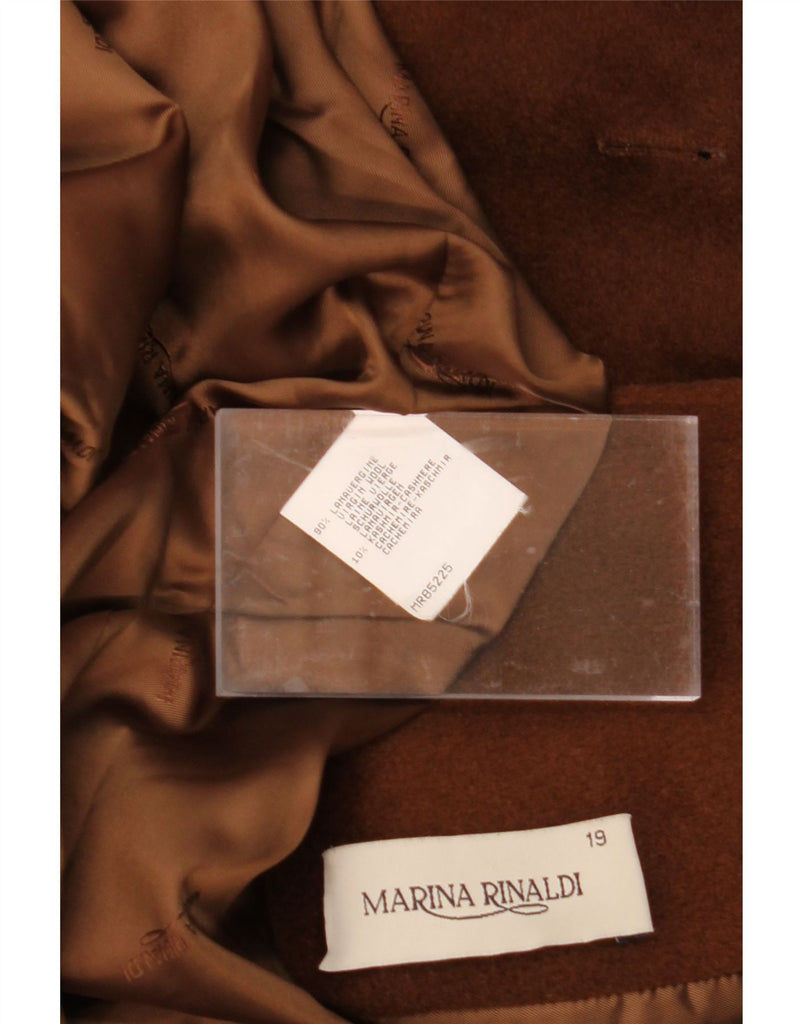 MARINA RINALDI Womens Overcoat Size 19 Small Brown New Wool Vintage Marina Rinaldi and Second-Hand Marina Rinaldi from Messina Hembry 