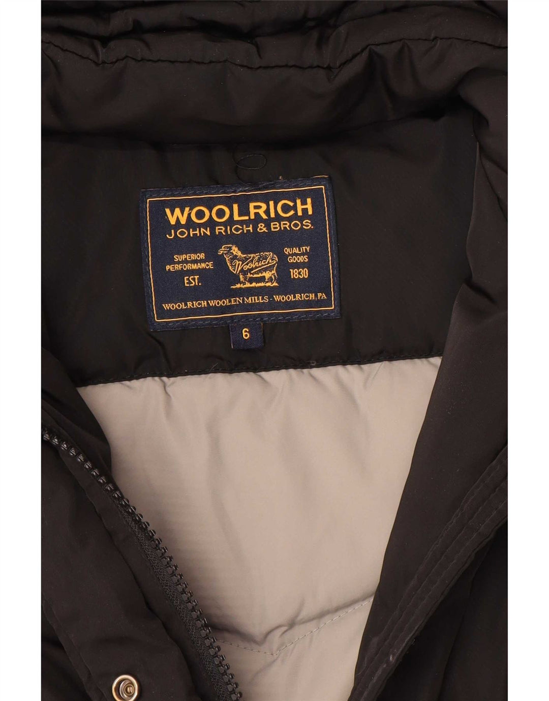 Woolrich Girls Hooded Padded Jacket 5-6 Years Black
