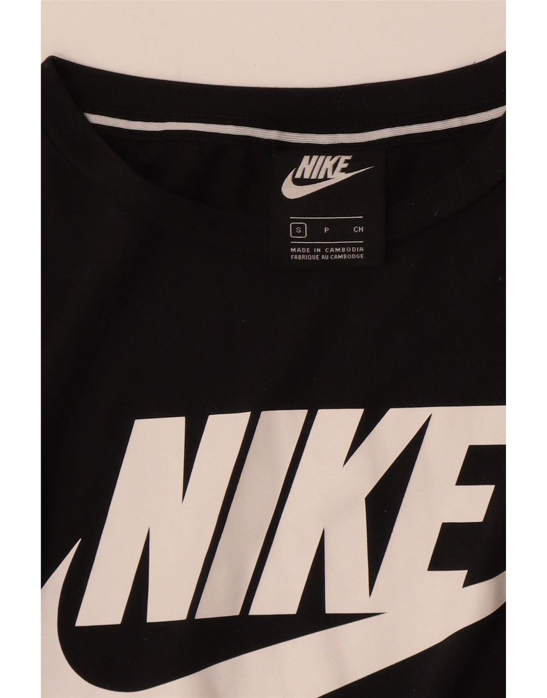 Nike Womens Graphic T-Shirt Top UK 10 Small Black