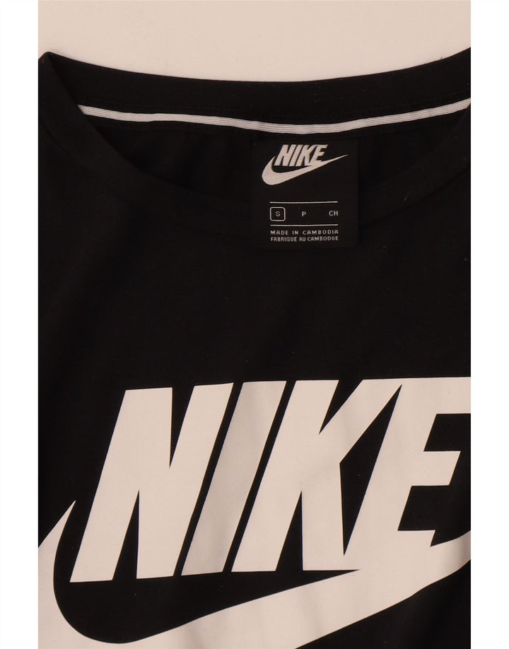 Nike Womens Graphic T-Shirt Top UK 10 Small Black