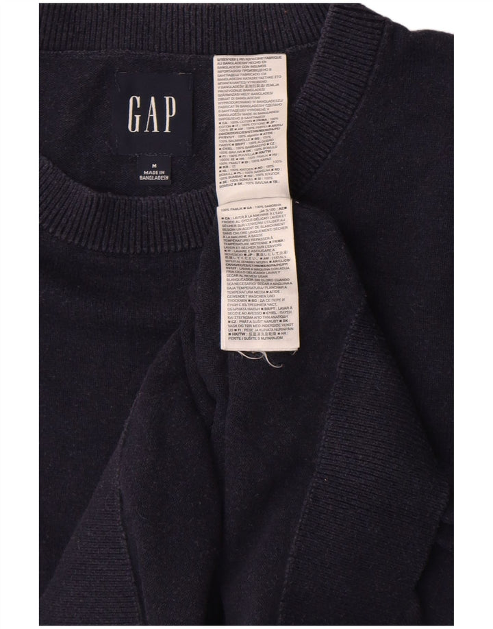 Gap Mens Crew Neck Jumper Sweater Medium Navy Blue Cotton