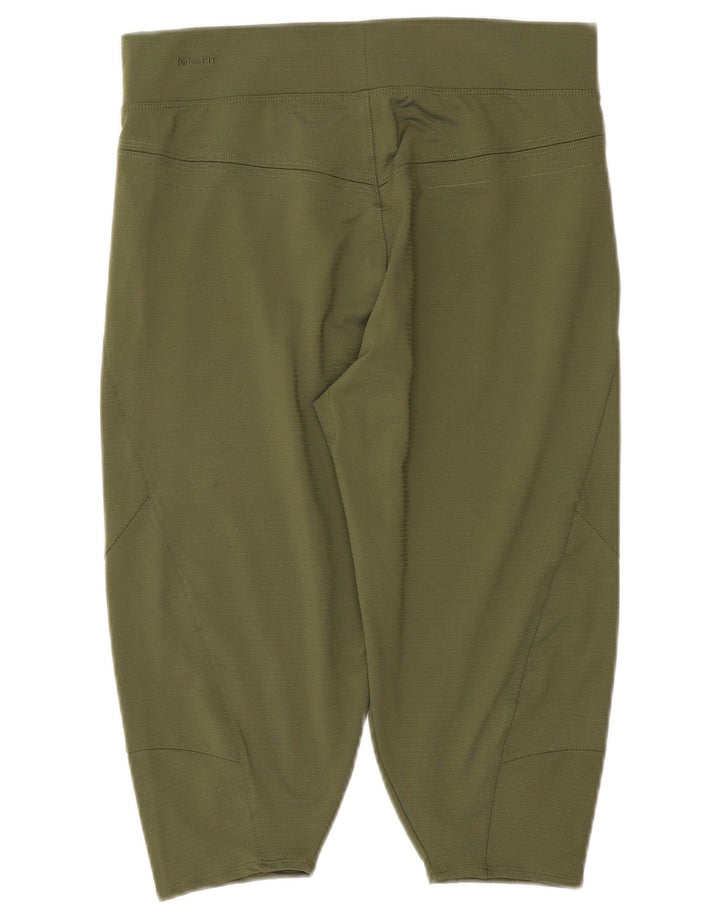 Nike Womens Bermuda Sport Shorts UK 8/10 Small  Green Polyester