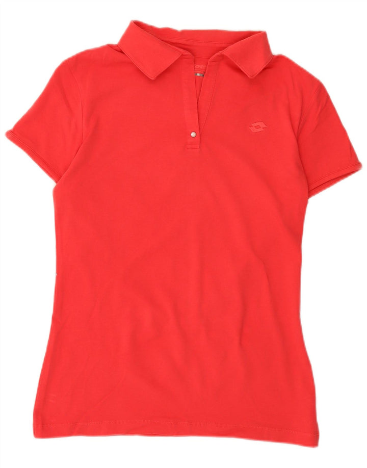 LOTTO Womens Polo Shirt UK 20 2XL Red Cotton
