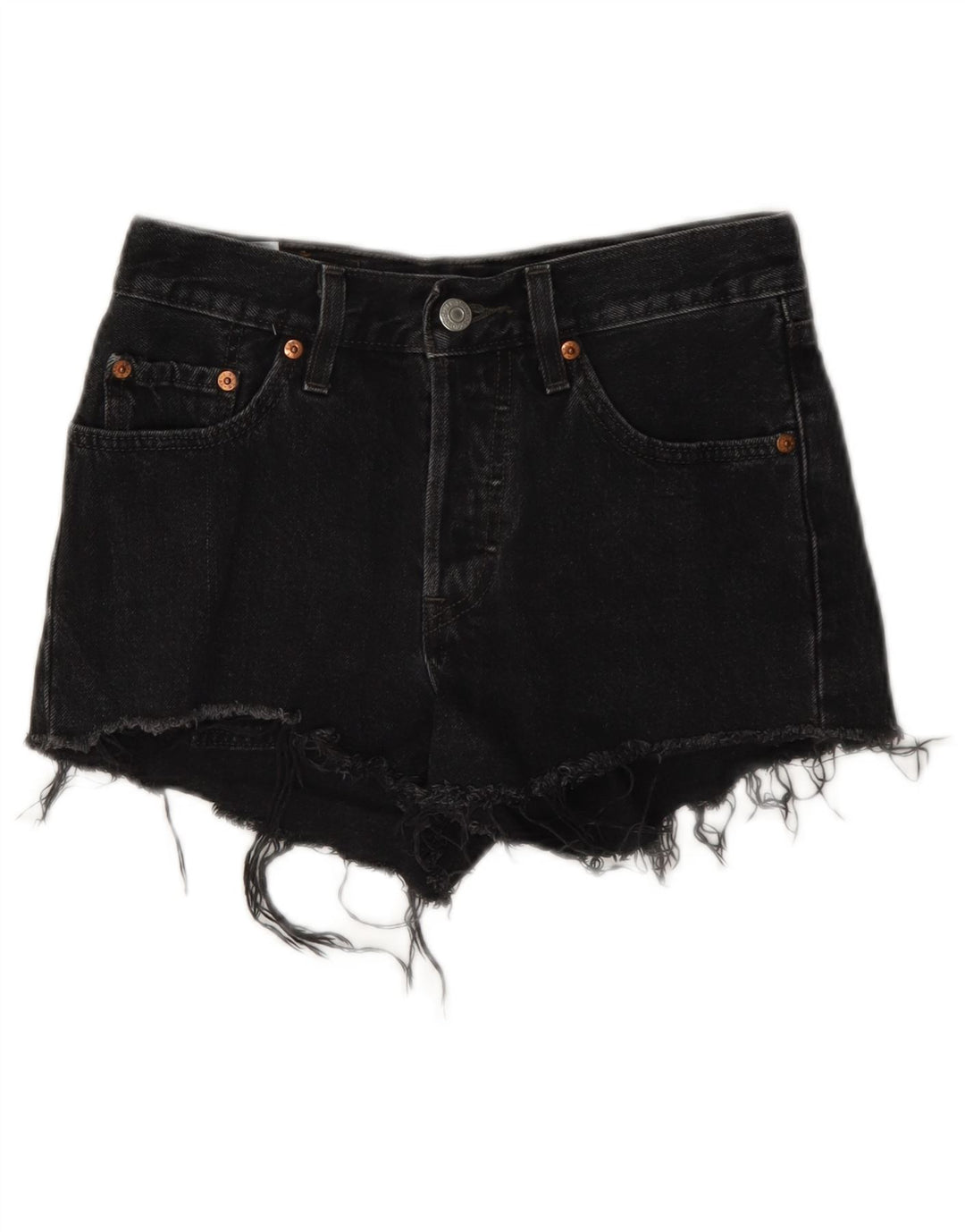 Levi's Womens 501 Denim Shorts W24 XS Grey Cotton