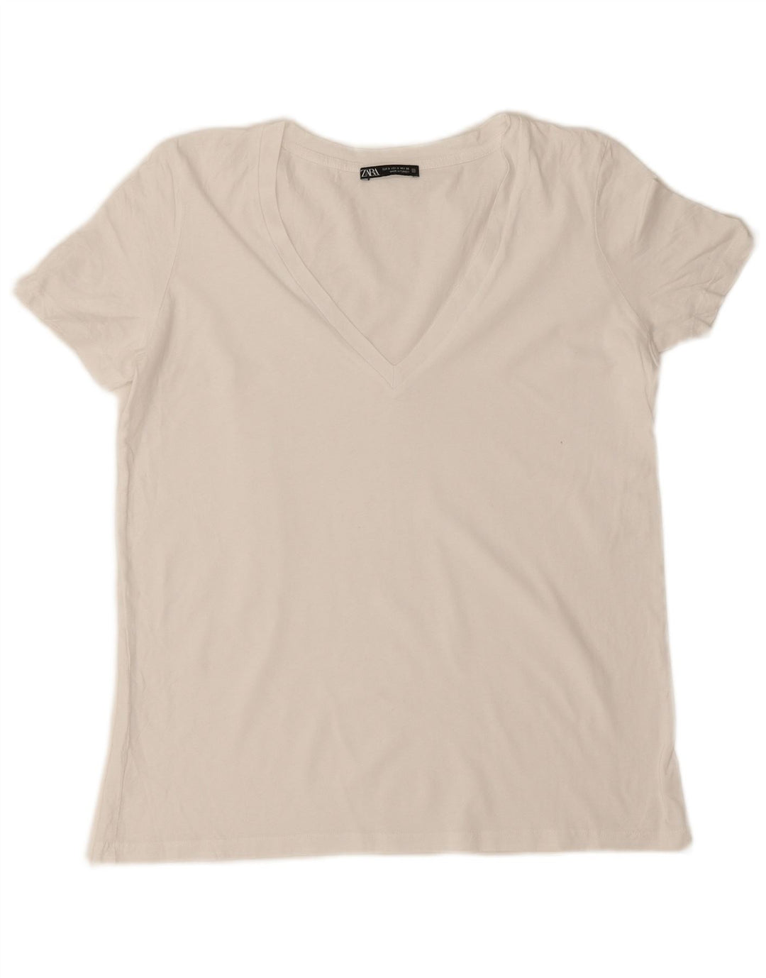 Zara Womens T-Shirt Top UK 10 Small White