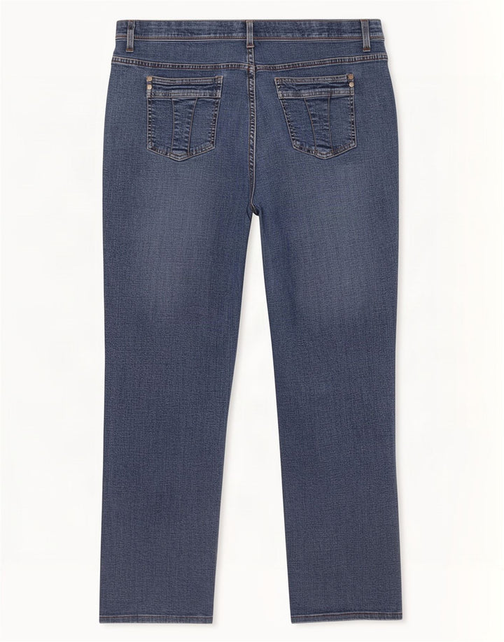 Lee Womens Stretch Straight Jeans W38 L29 Blue Cotton