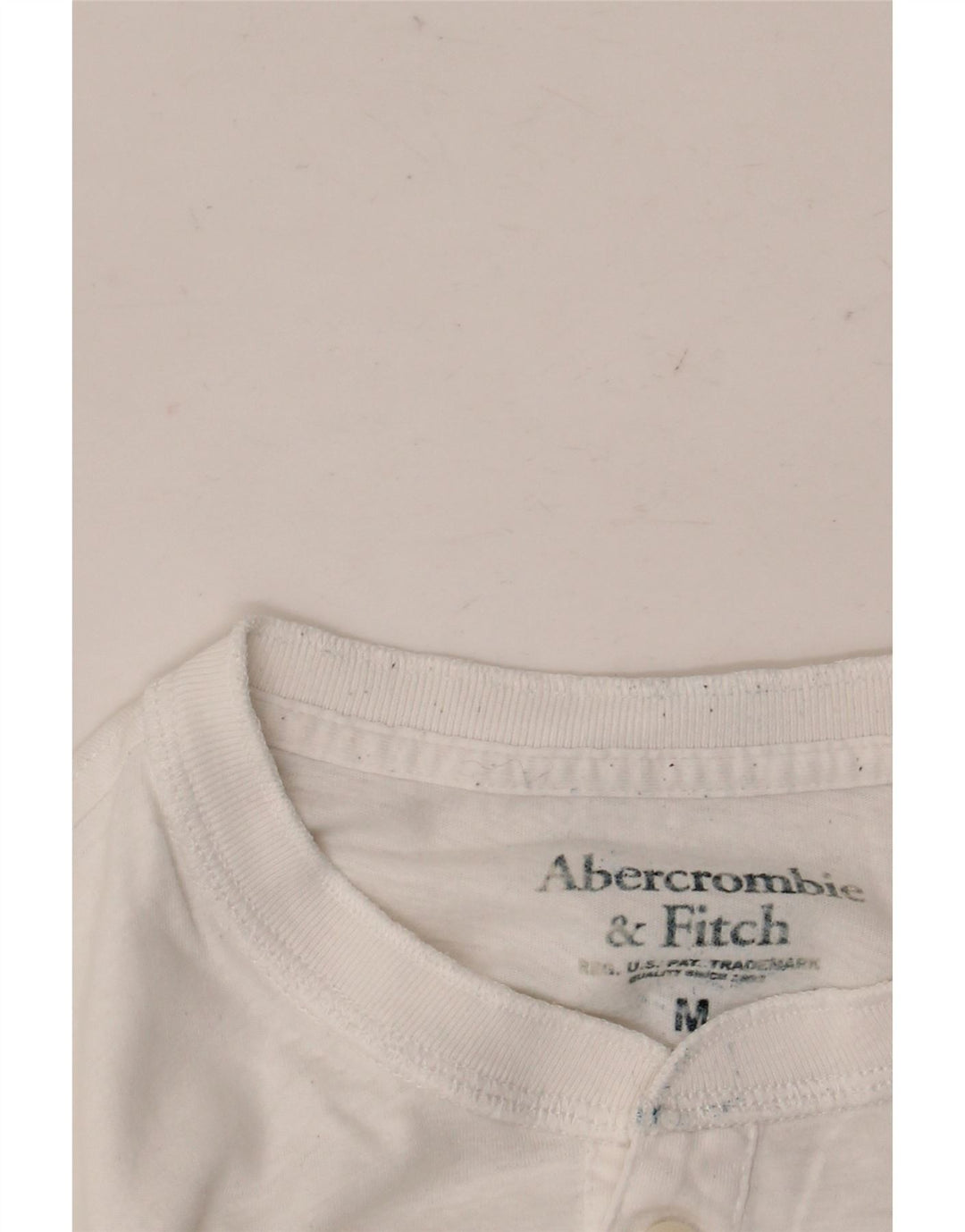 ABERCROMBIE & FITCH Mens T-Shirt Top Medium White Cotton