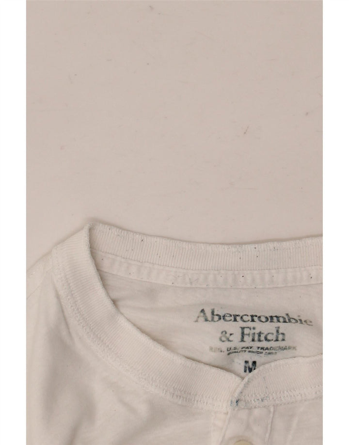 ABERCROMBIE & FITCH Mens T-Shirt Top Medium White Cotton