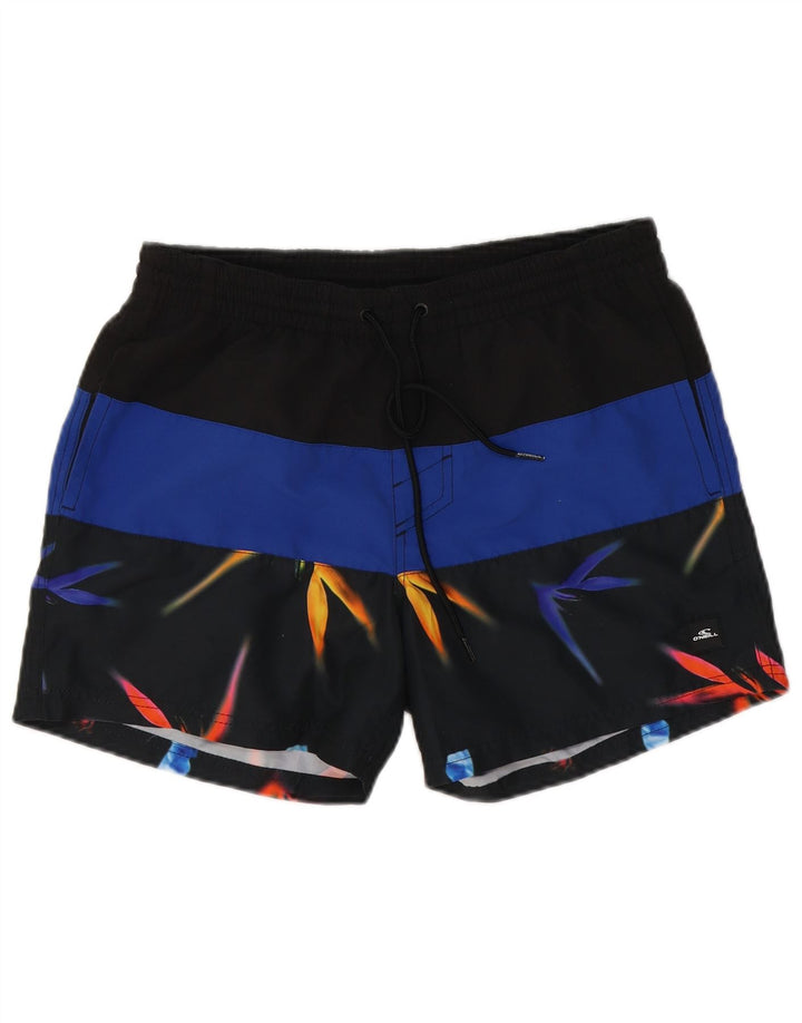 O'Neill Mens Swimming Shorts Small  Black Colourblock Polyester