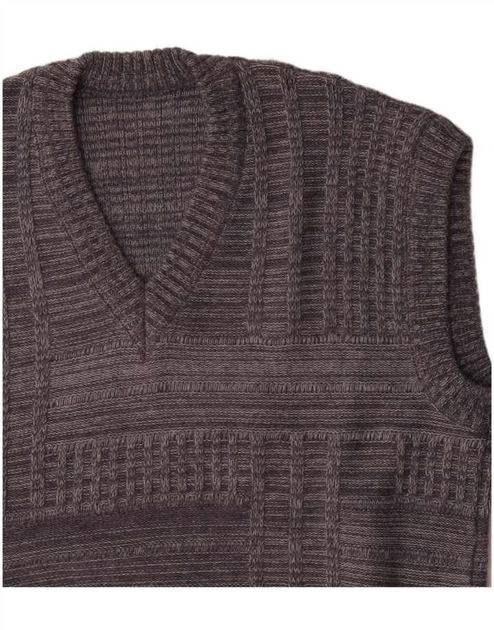 Vintage Mens Vest Tank Top Large Grey