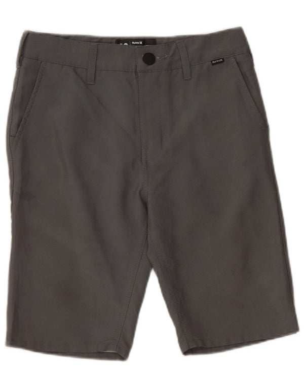 HURLEY Boys Dri Fit Chino Shorts 11-12 Years W26  Grey Polyester