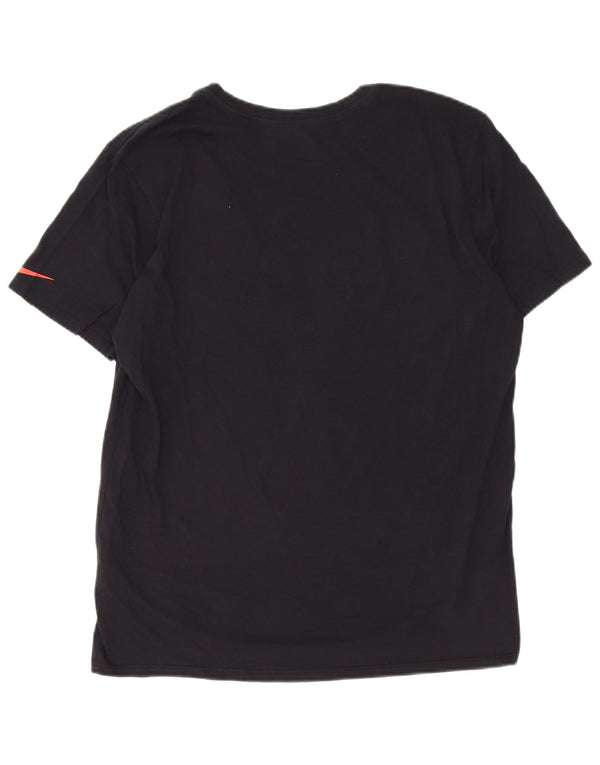 Nike Mens Athletic Cut Graphic T-Shirt Top Large Black Cotton