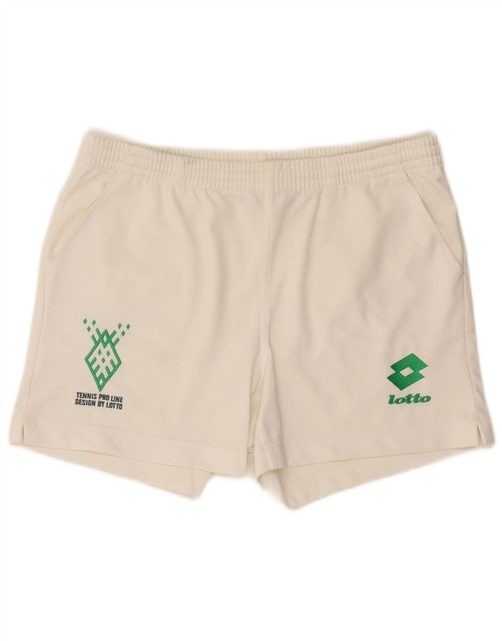 LOTTO Mens Graphic Sport Shorts XL White Polyester
