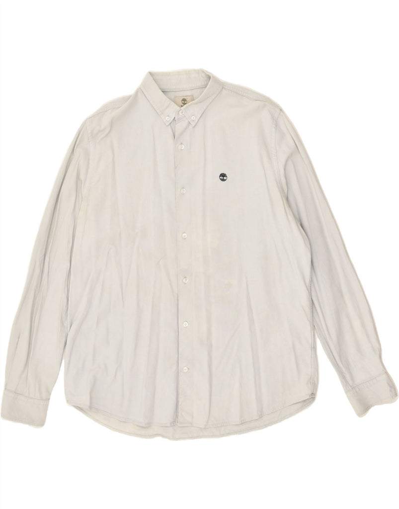 TIMBERLAND Mens Slim Fit Shirt 2XL Grey Cotton | Vintage Timberland | Thrift | Second-Hand Timberland | Used Clothing | Messina Hembry 