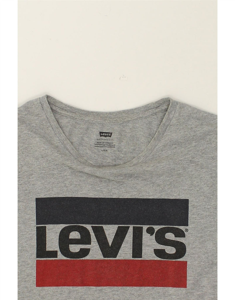 LEVI'S Mens Graphic T-Shirt Top Large Grey Cotton | Vintage Levi's | Thrift | Second-Hand Levi's | Used Clothing | Messina Hembry 