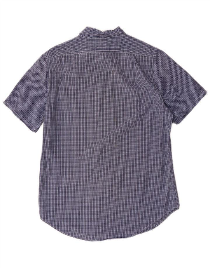 Ralph Lauren Mens Short Sleeve Shirt Medium Blue Check Cotton