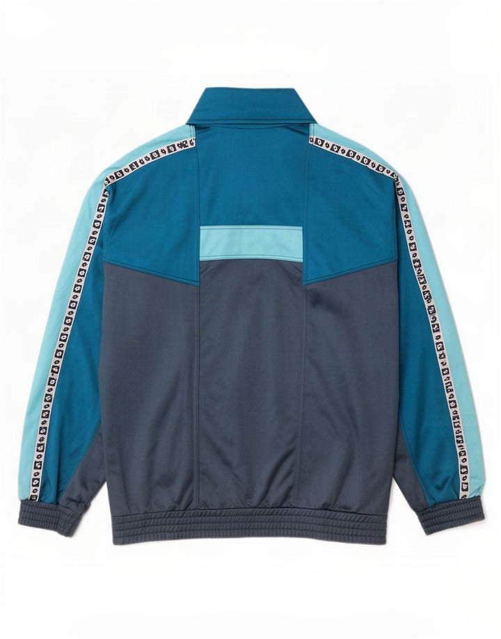 Lotto Mens Graphic Tracksuit Top Jacket Medium Blue Colourblock Polyester