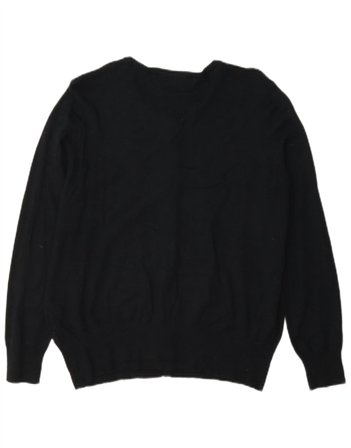 Marks & Spencer Womens Cardigan Sweater UK 16 Large Black Viscose