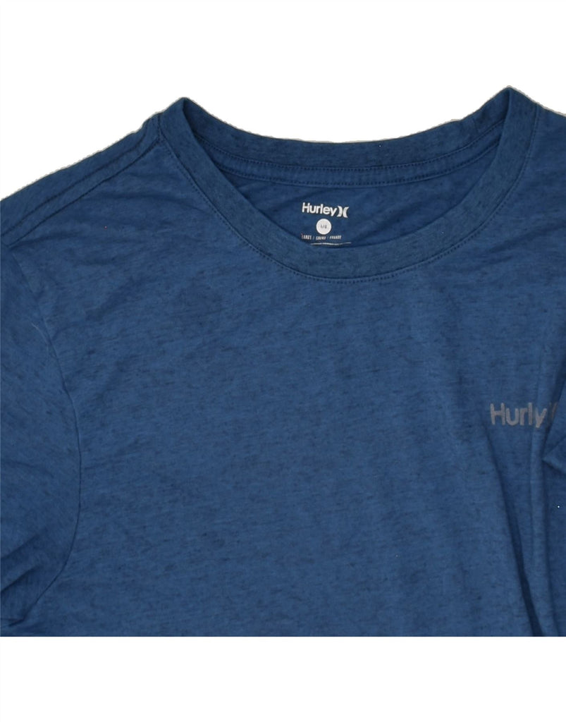 HURLEY Mens Slim T-Shirt Top Large Navy Blue Cotton | Vintage Hurley | Thrift | Second-Hand Hurley | Used Clothing | Messina Hembry 