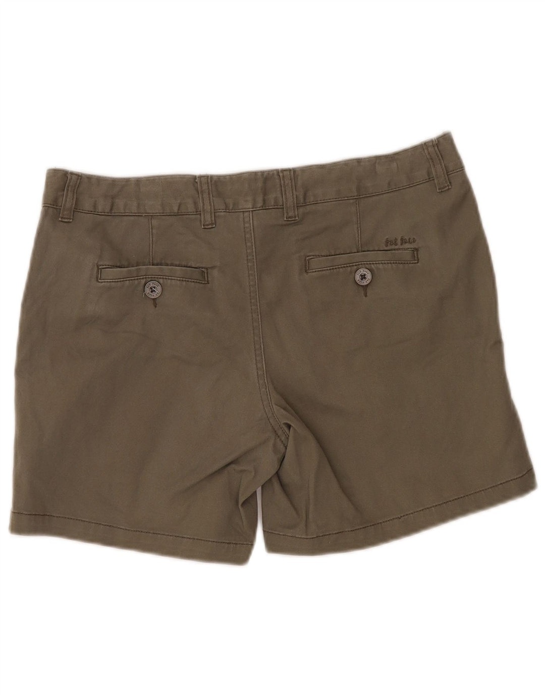 Fat Face Womens Chino Shorts UK 12 Medium W34 Khaki Cotton