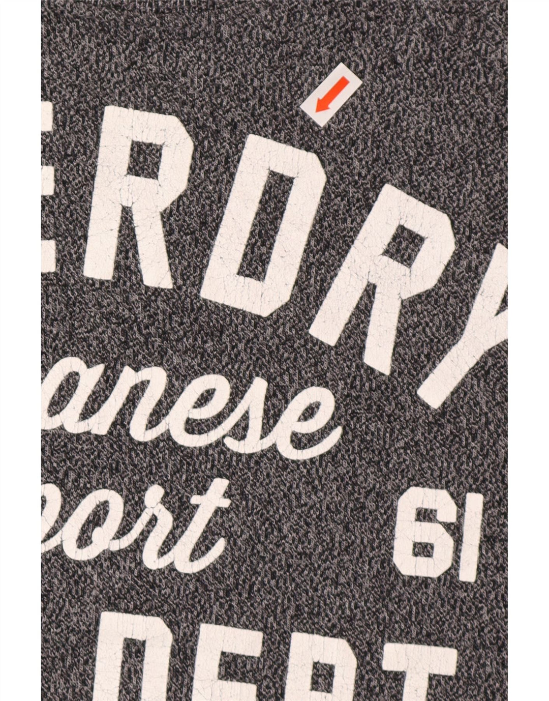 SUPERDRY Mens Graphic T-Shirt Top Medium Grey Flecked Cotton