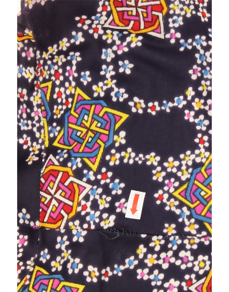 CONFEZIONI DI LUSSO Womens A-Line Dress UK 14 Medium Navy Blue Floral Vintage Confezioni Di Lusso and Second-Hand Confezioni Di Lusso from Messina Hembry 