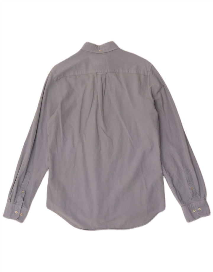 GANT Mens Fitted Shirt Medium Blue Cotton