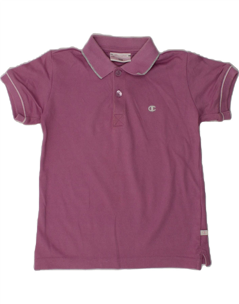 CHAMPION Girls Polo Shirt 2-3 Years XL Purple | Vintage Champion | Thrift | Second-Hand Champion | Used Clothing | Messina Hembry 