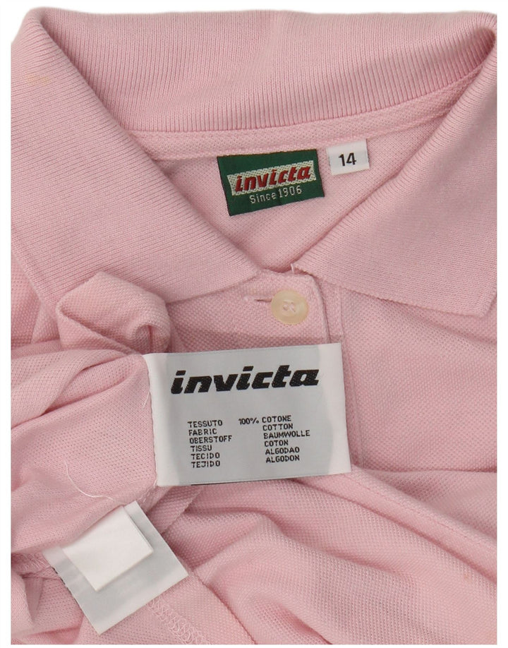 INVICTA Womens Sleeveless Polo Dress UK 14 Medium  Pink Cotton