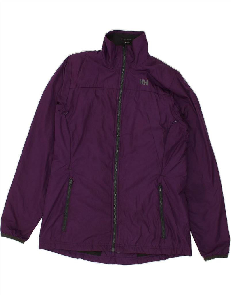 HELLY HANSEN Womens Rain Jacket UK 14 Medium Purple Polyester | Vintage Helly Hansen | Thrift | Second-Hand Helly Hansen | Used Clothing | Messina Hembry 