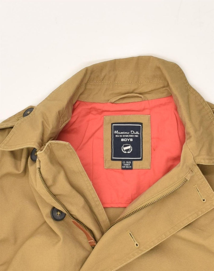 MASSIMO DUTTI Boys Military Jacket 13-14 Years Brown Cotton | Vintage Massimo Dutti | Thrift | Second-Hand Massimo Dutti | Used Clothing | Messina Hembry 