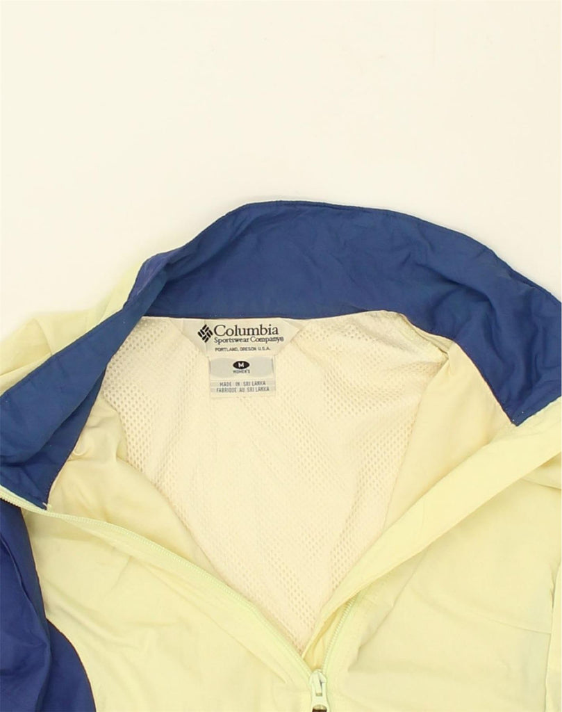 COLUMBIA Womens Rain Jacket UK 14 Medium Yellow Colourblock | Vintage Columbia | Thrift | Second-Hand Columbia | Used Clothing | Messina Hembry 