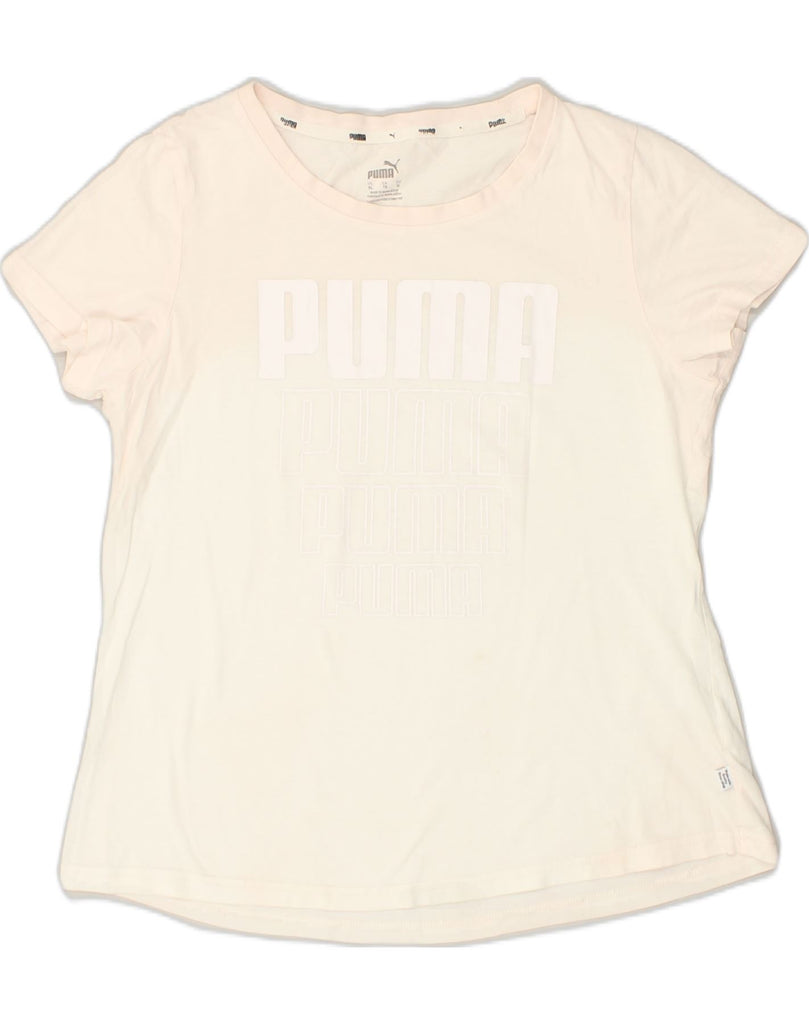 PUMA Womens Graphic T-Shirt Top UK 18 XL Pink | Vintage Puma | Thrift | Second-Hand Puma | Used Clothing | Messina Hembry 