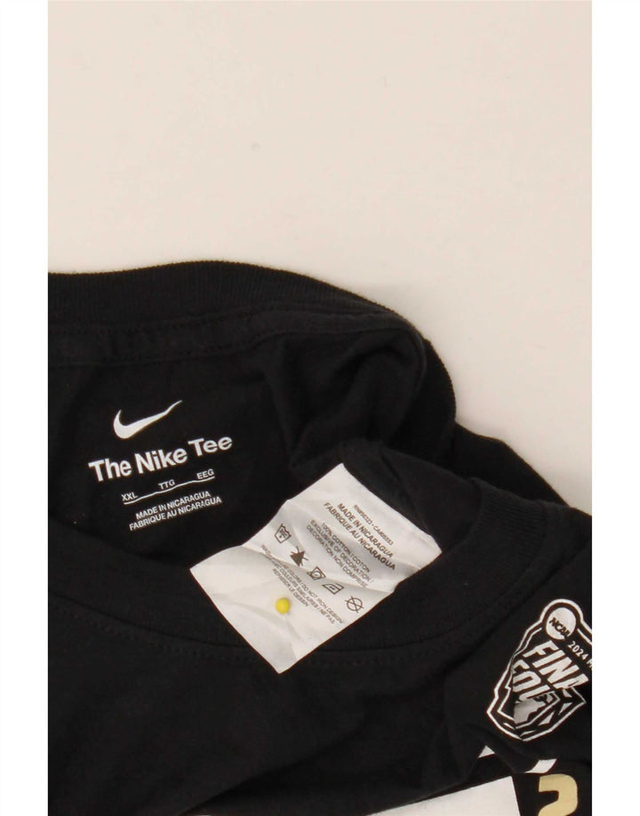Nike Mens Graphic T-Shirt Top 2XL Black Cotton