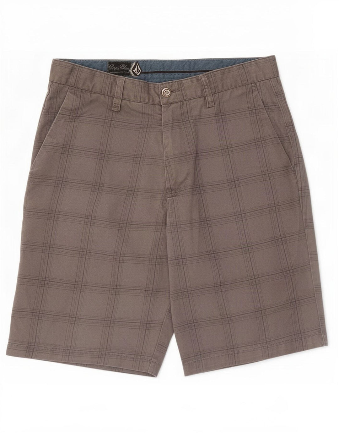 Volcom Mens Chino Shorts Medium W32 Grey Check