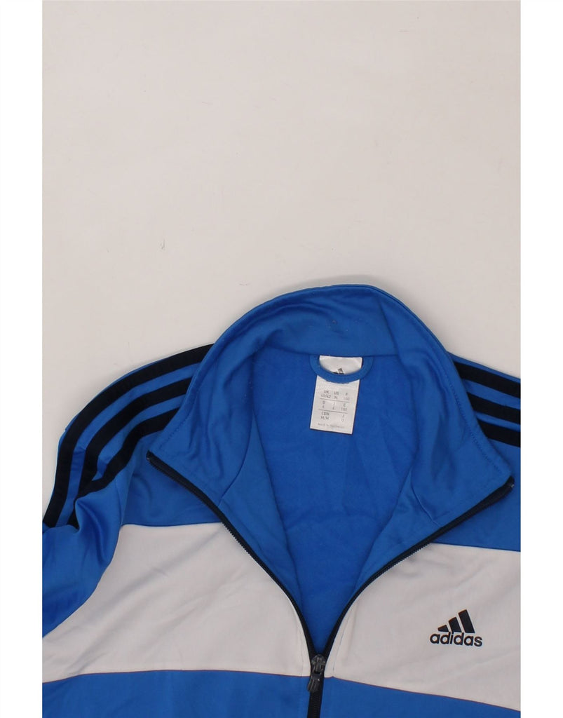 ADIDAS Mens Tracksuit Top Jacket UK 40/42 Medium Blue Colourblock Vintage Adidas and Second-Hand Adidas from Messina Hembry 