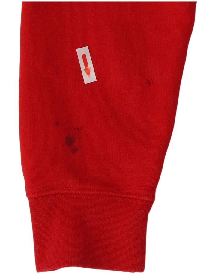 Nike Mens Hoodie Jumper Small Red Cotton