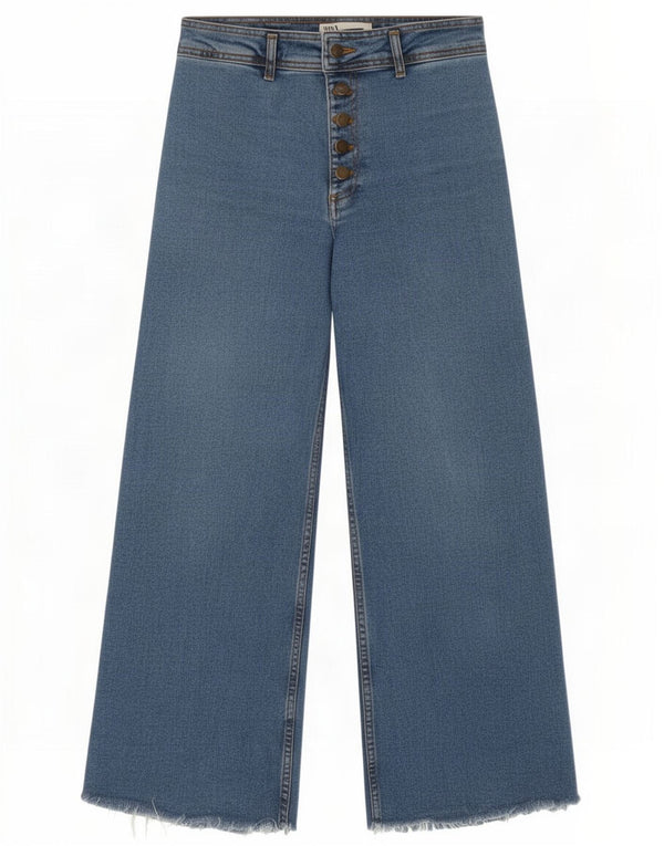 Zara Womens High Waist Wide Leg Jeans EU 38 Small W28 L28 Blue